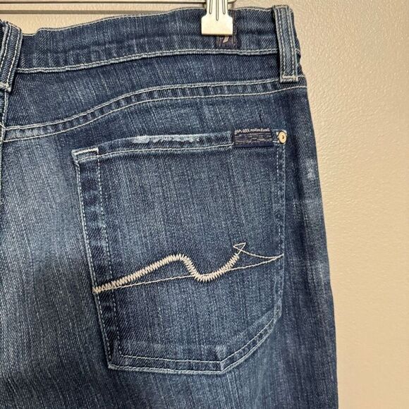 7 for all mankind boot cut dark wash jeans size 31 - Picture 7 of 8